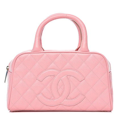Chanel Caviar Quilted Small Bowler Pink 1 of 13