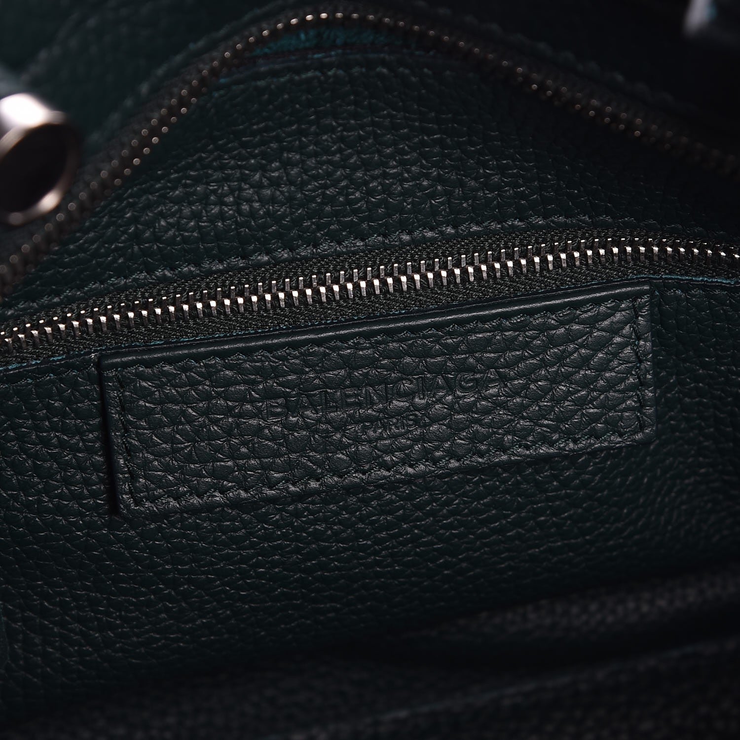 Balenciaga Veau Grana Perforated Blackout Hardware S City Verde 7 of 8