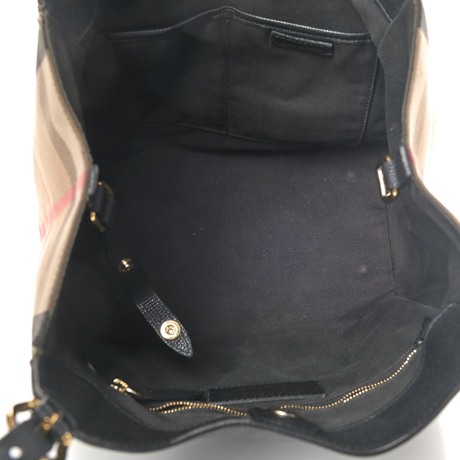 Burberry Grainy Calfskin House Check Small Canterbury Black 4 of 7