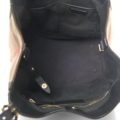 Burberry Grainy Calfskin House Check Small Canterbury Black 4 of 7