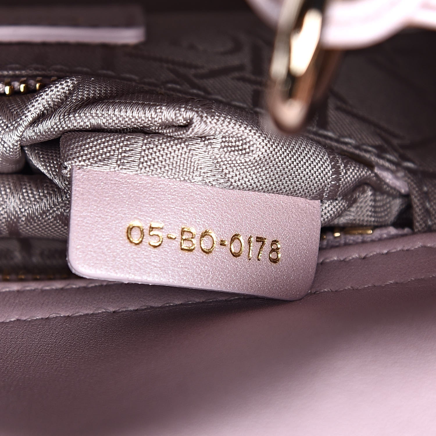 Christian Dior Metallic Lambskin Cannage Mini Lady Dior Lotus 7 of 10
