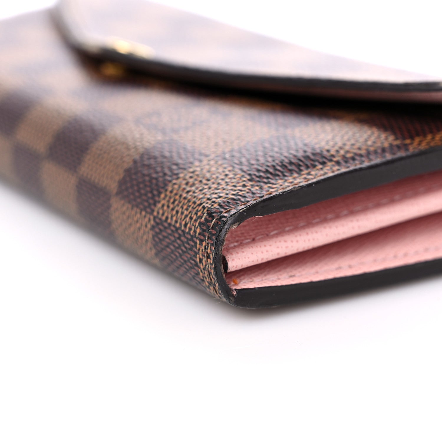 Louis Vuitton Damier Ebene Sarah Wallet NM Rose Ballerine 7 of 18