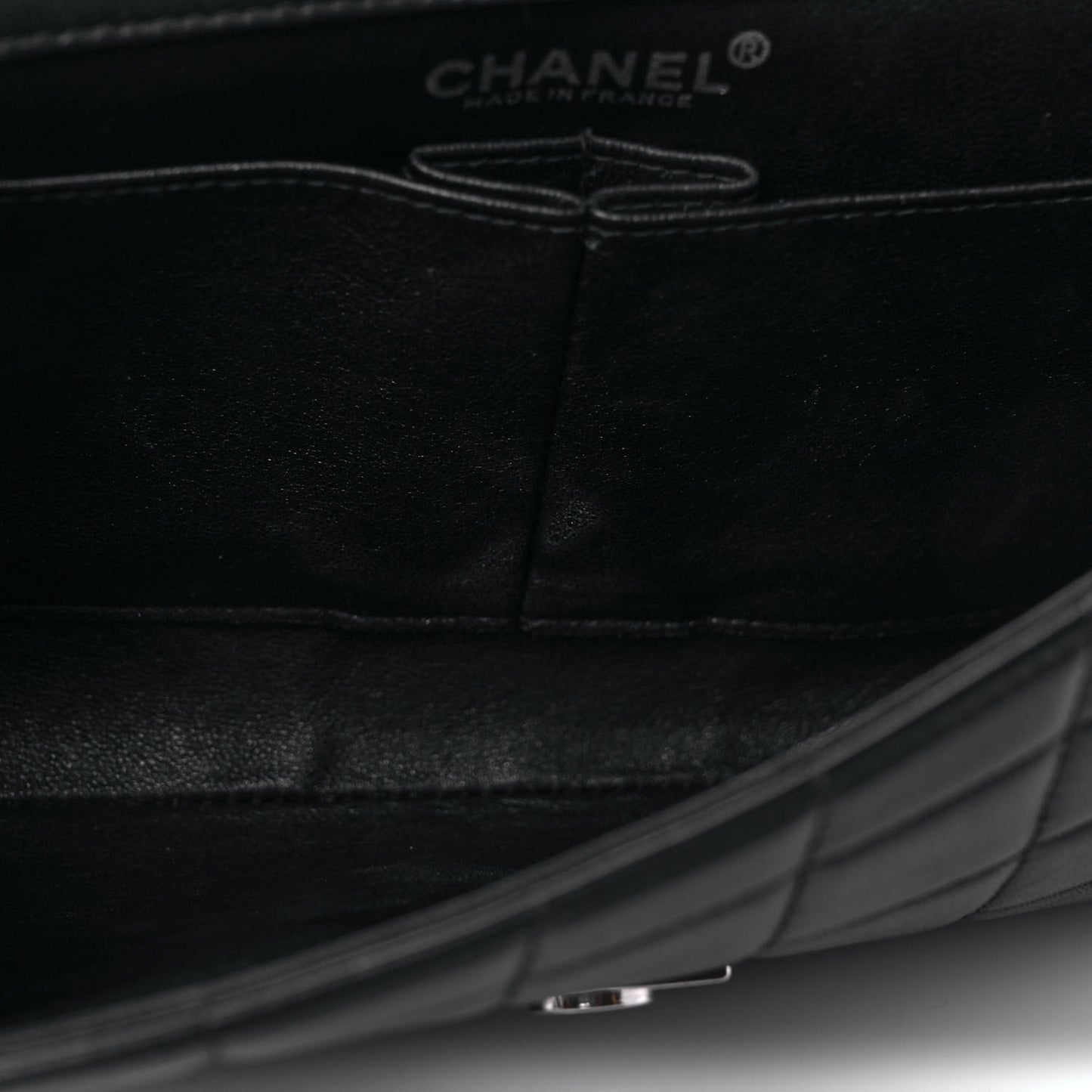 Lambskin Chocolate Bar Flap Black