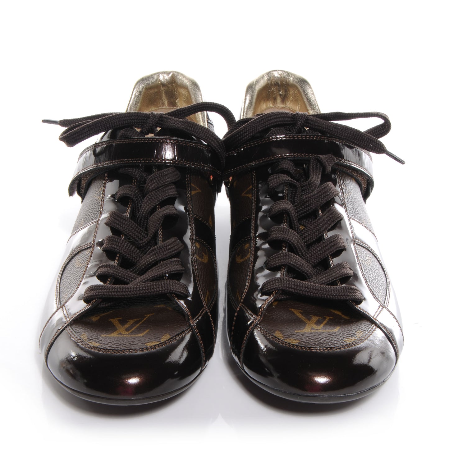 Patent Monogram Globe Trotter Sneakers 40