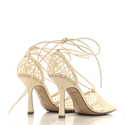 Bottega Veneta Mesh Nappa Stretch Ankle Tie Sandals 36 Toile 5 of 11