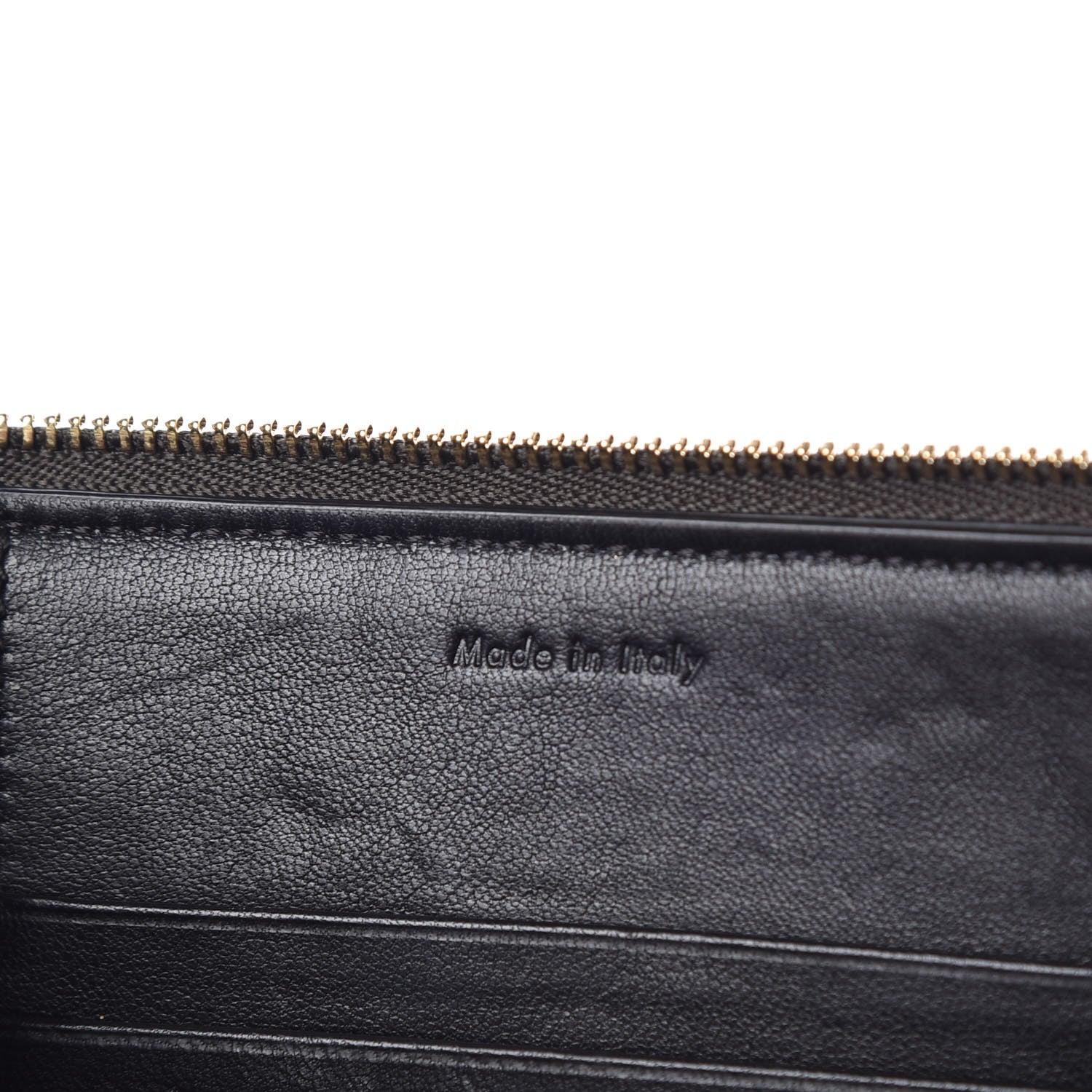 Celine Cotton Canvas Lambskin Striped Solo Clutch Pouch Black 6 of 7