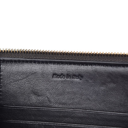 Celine Cotton Canvas Lambskin Striped Solo Clutch Pouch Black 6 of 7