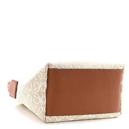 Loewe Jacquard Anagram Calfskin Small Cubi Bag Ecru Tan 4 of 10
