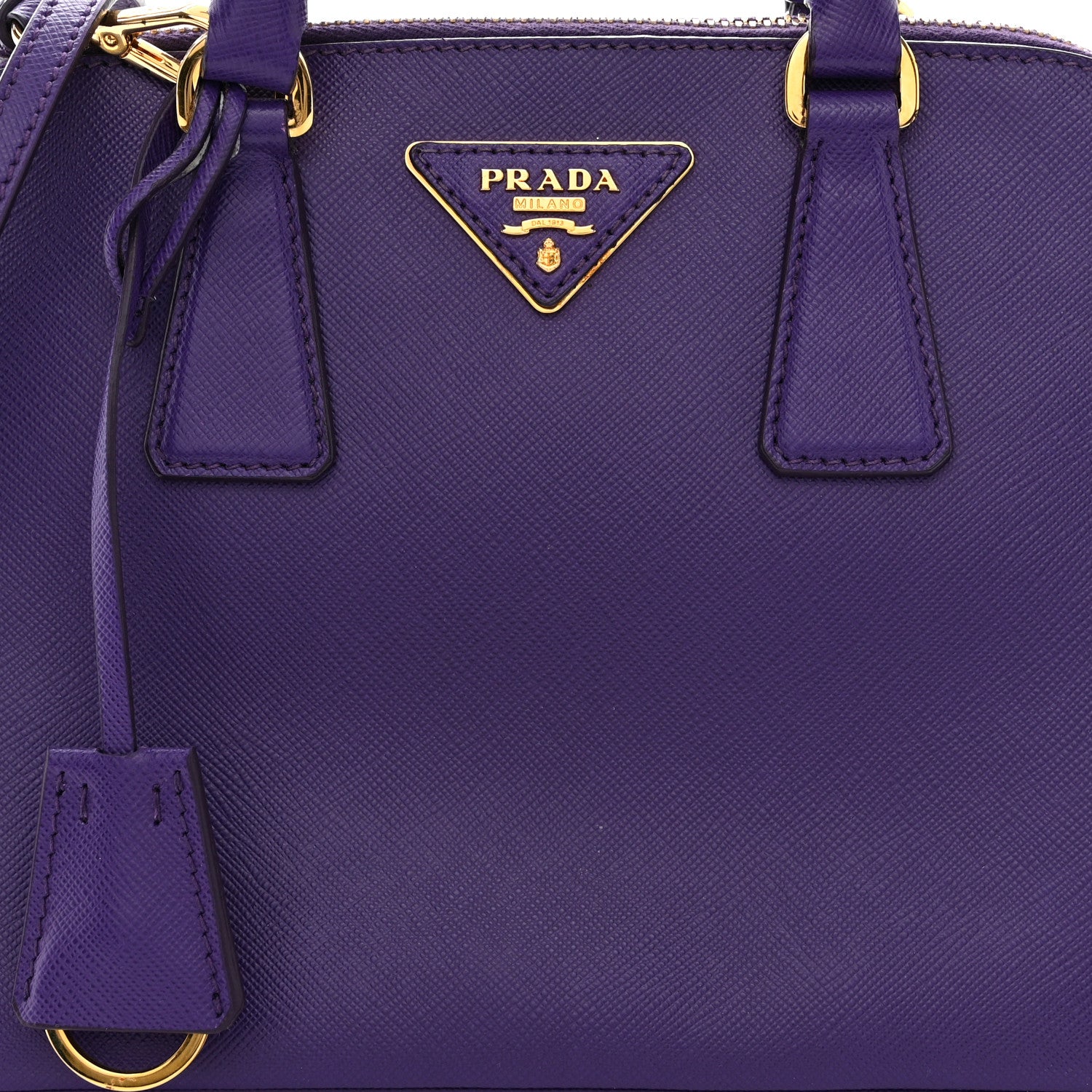 Prada Saffiano Lux Small Promenade Tote Bluette Viola 9 of 12
