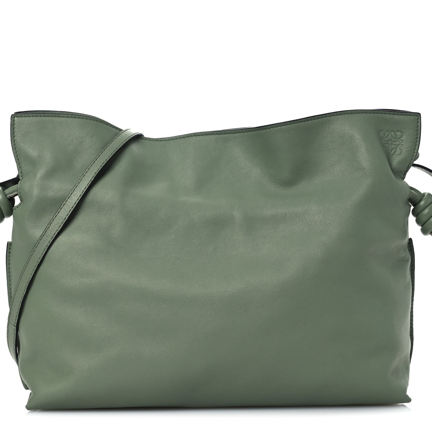 Nappa Flamenco Knot Clutch Rosemary