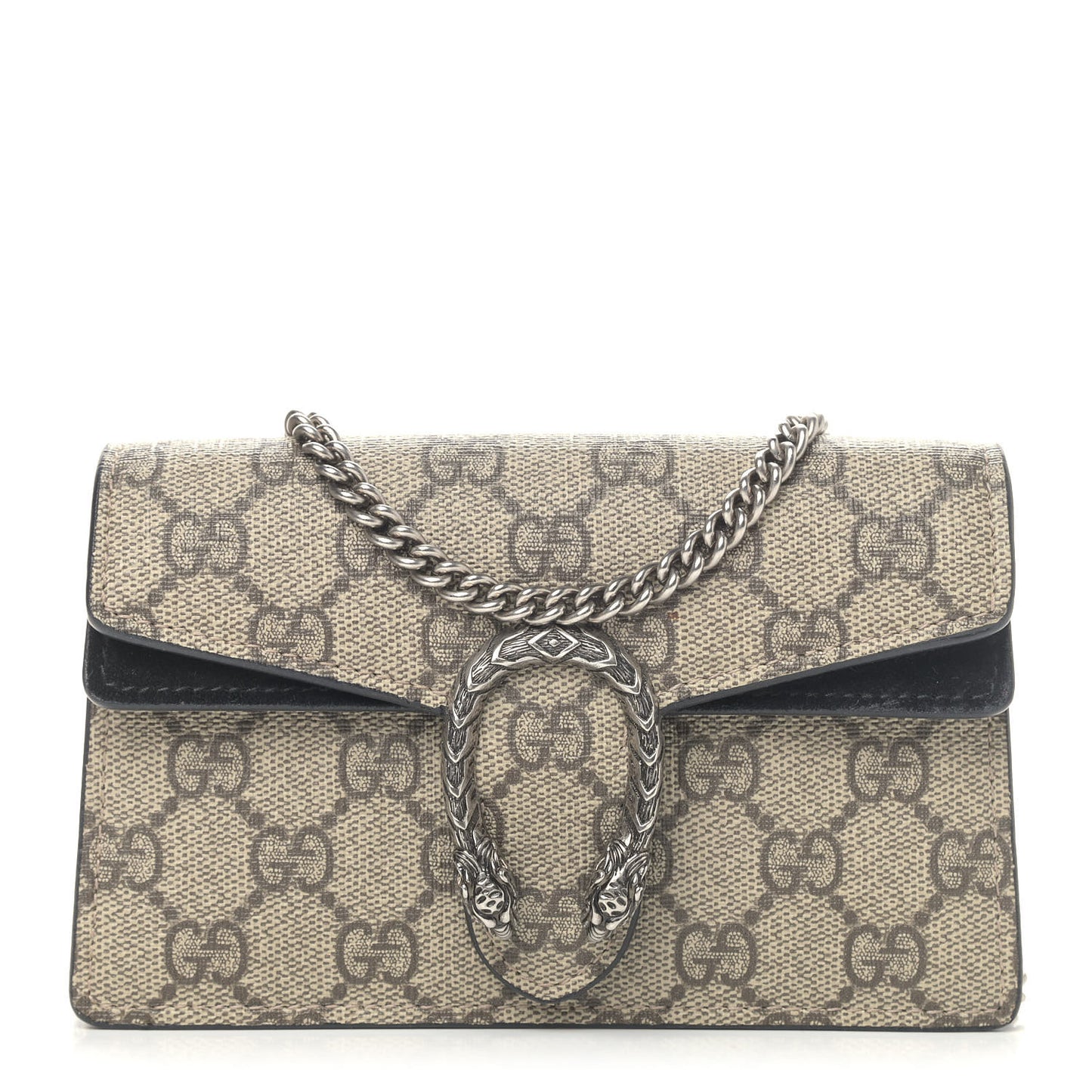 GG Supreme Monogram Super Mini Dionysus Shoulder Bag Black