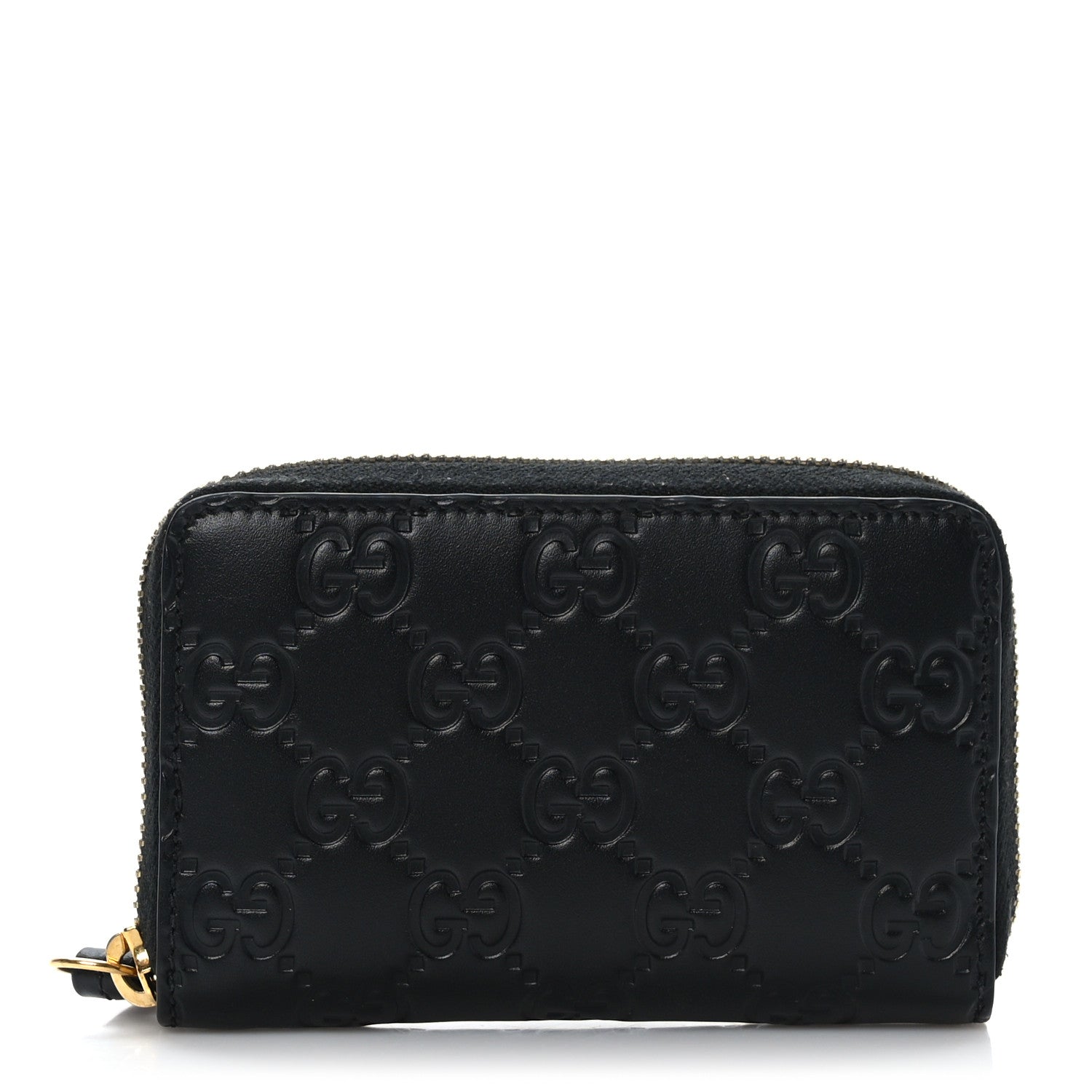 Gucci Guccissima Zip Around Card Case Black 1 of 6