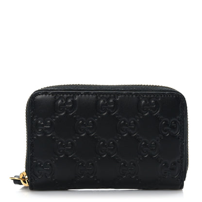 Gucci Guccissima Zip Around Card Case Black 1 of 6
