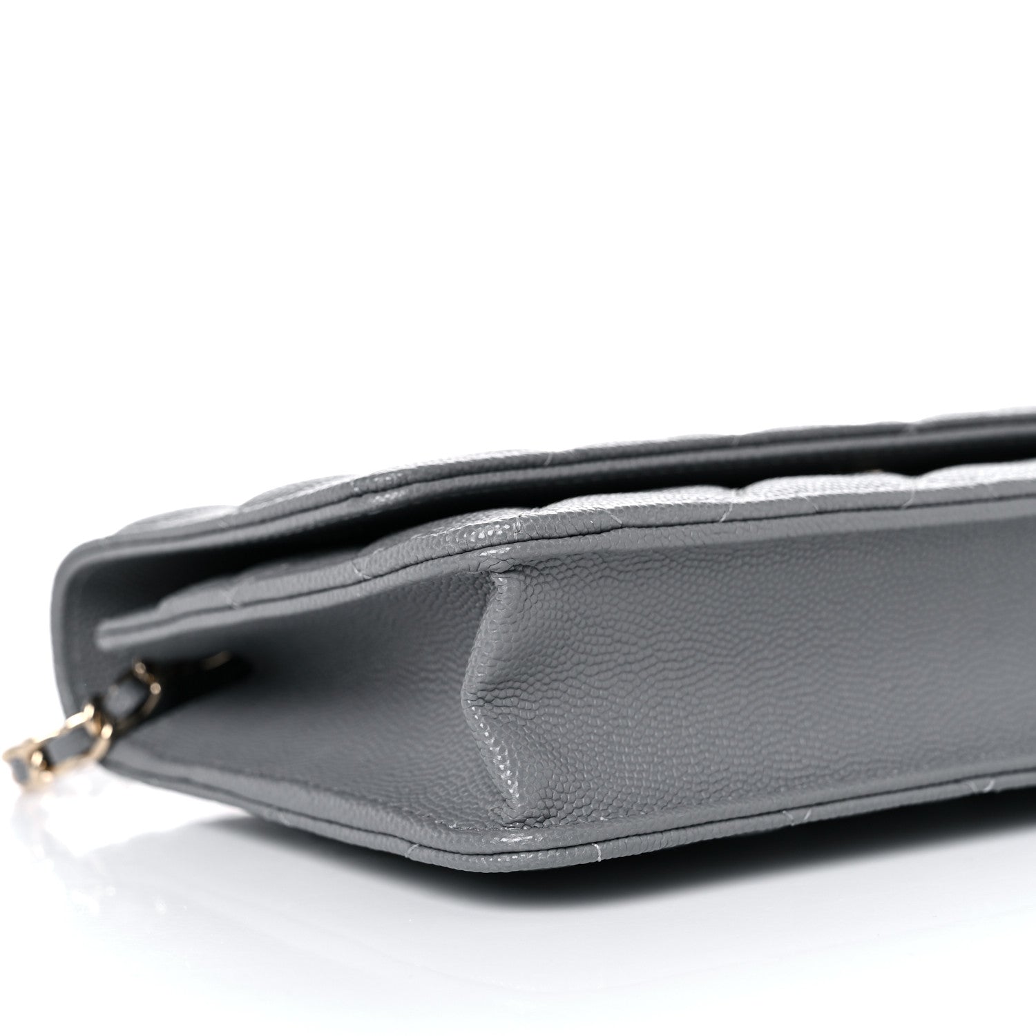 Chanel Caviar Quilted Wallet On Chain WOC Grey 8 of 10