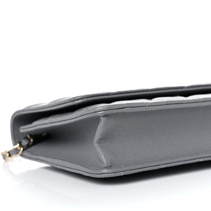 Chanel Caviar Quilted Wallet On Chain WOC Grey 8 of 10