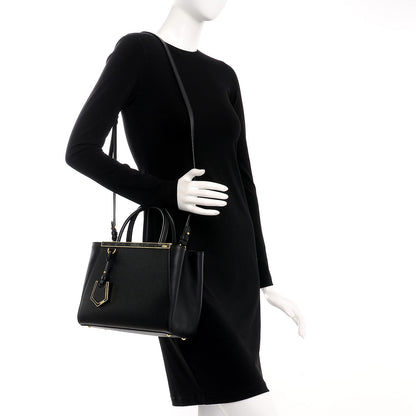Fendi Vitello Elite Petite 2Jours Tote Black 2 of 8