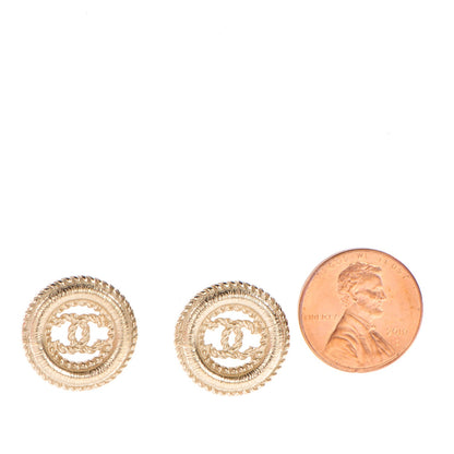 Chanel Twisted CC Earrings Light Gold 2 of 5