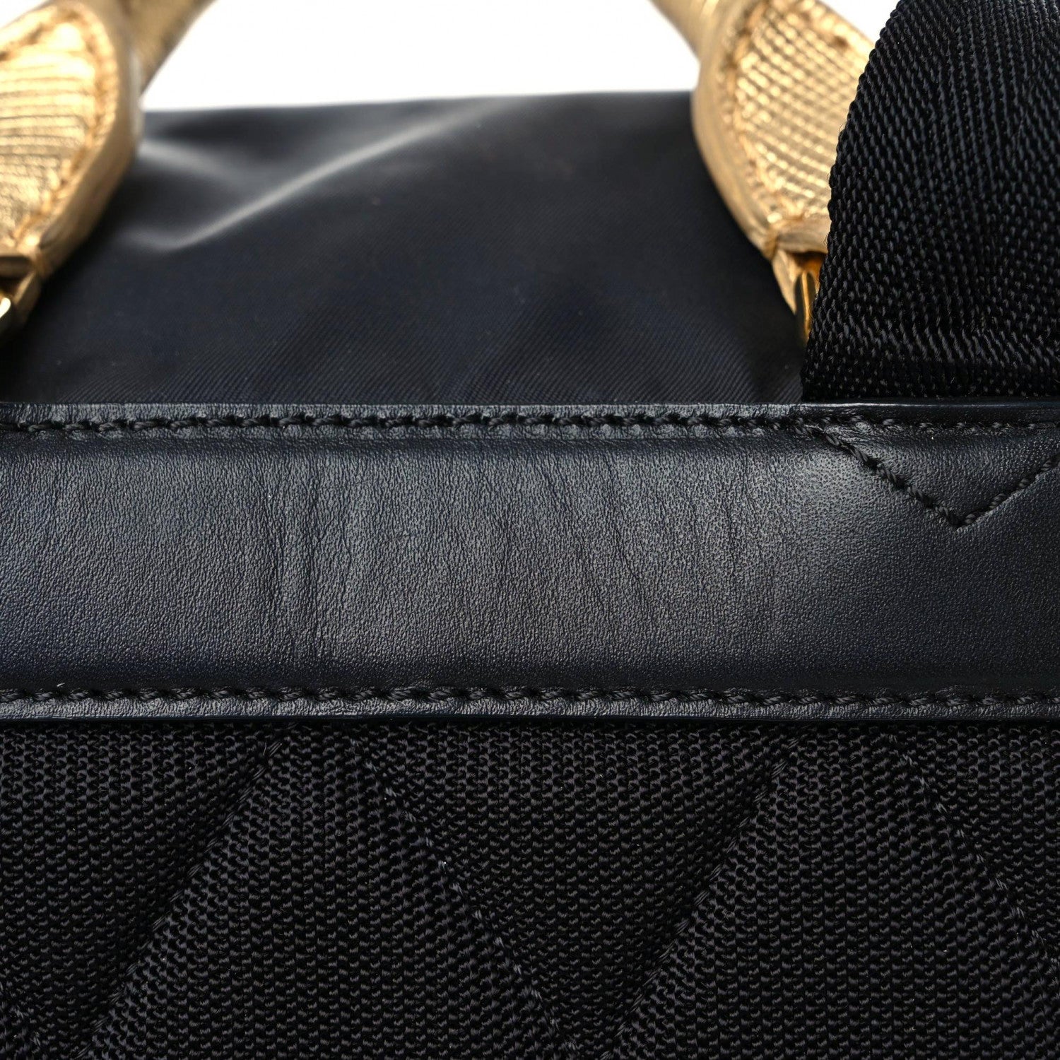 Burberry Nylon Medium Rucksack Runway Backpack Black Gold 16 of 22