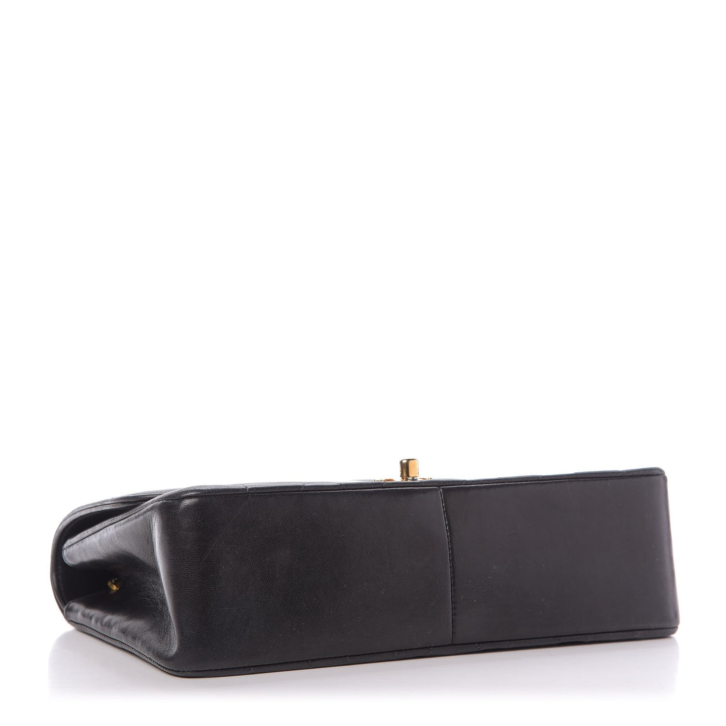 Lambskin Quilted Medium Single Flap Black