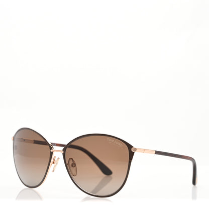 Tom Ford Metal Penelope Vintage Round Sunglasses TF320 Brown 1 of 9