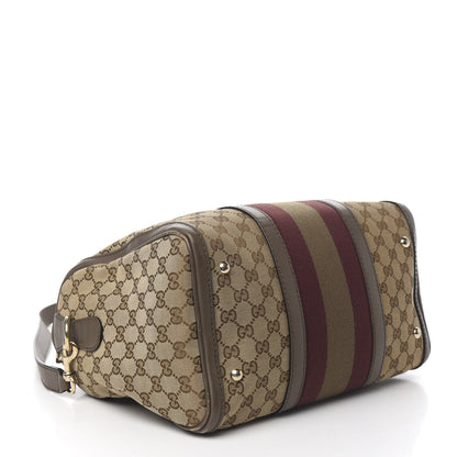 Gucci Monogram Vintage Web Medium Boston Maple Brown 3 of 14