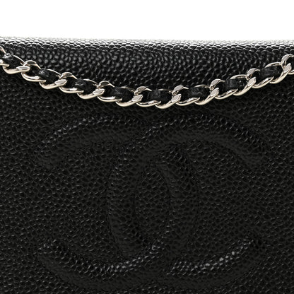 Chanel Caviar Timeless CC Wallet On Chain WOC Black 9 of 11
