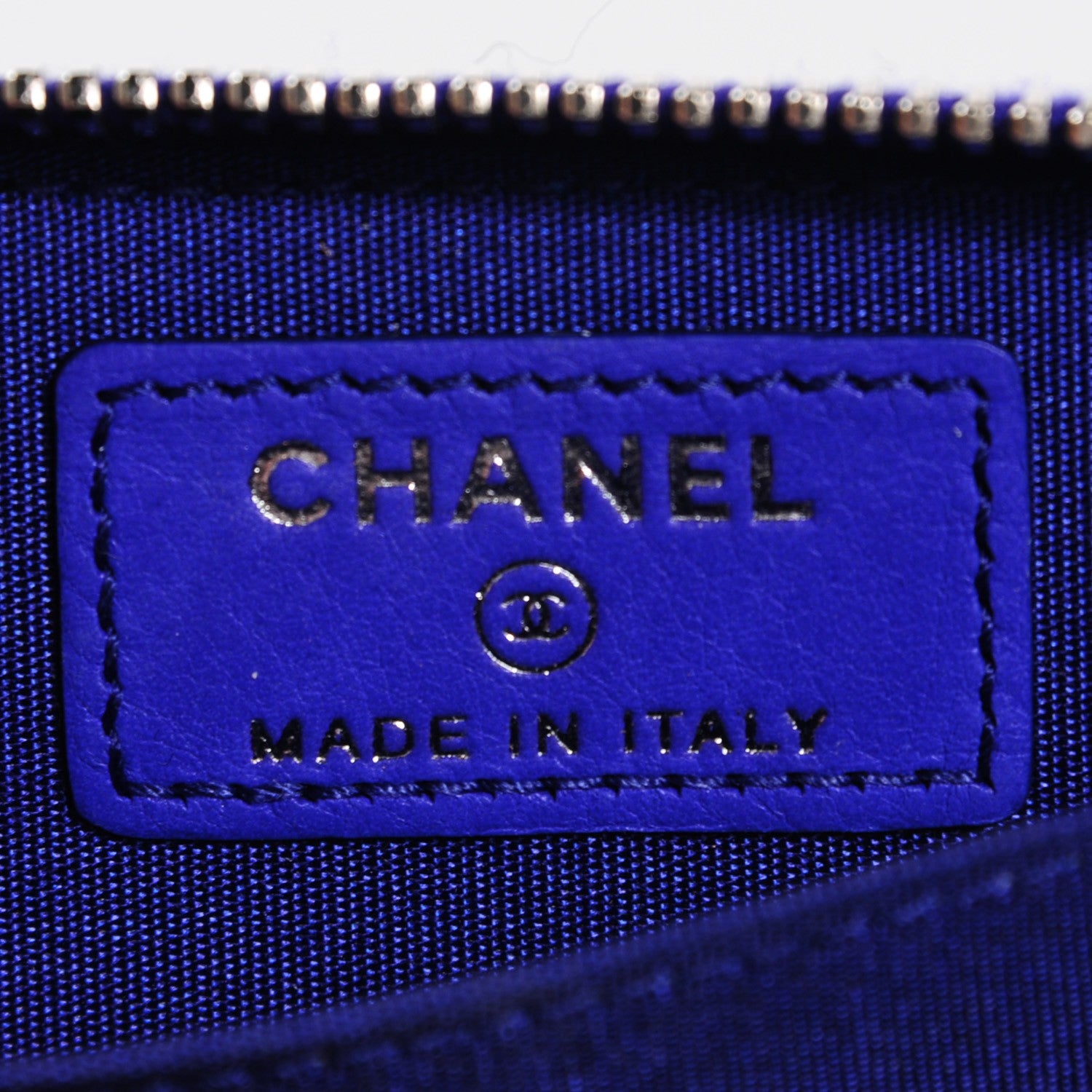 Chanel Calfskin Diamond Stitched Coin Purse Blue 7 of 8