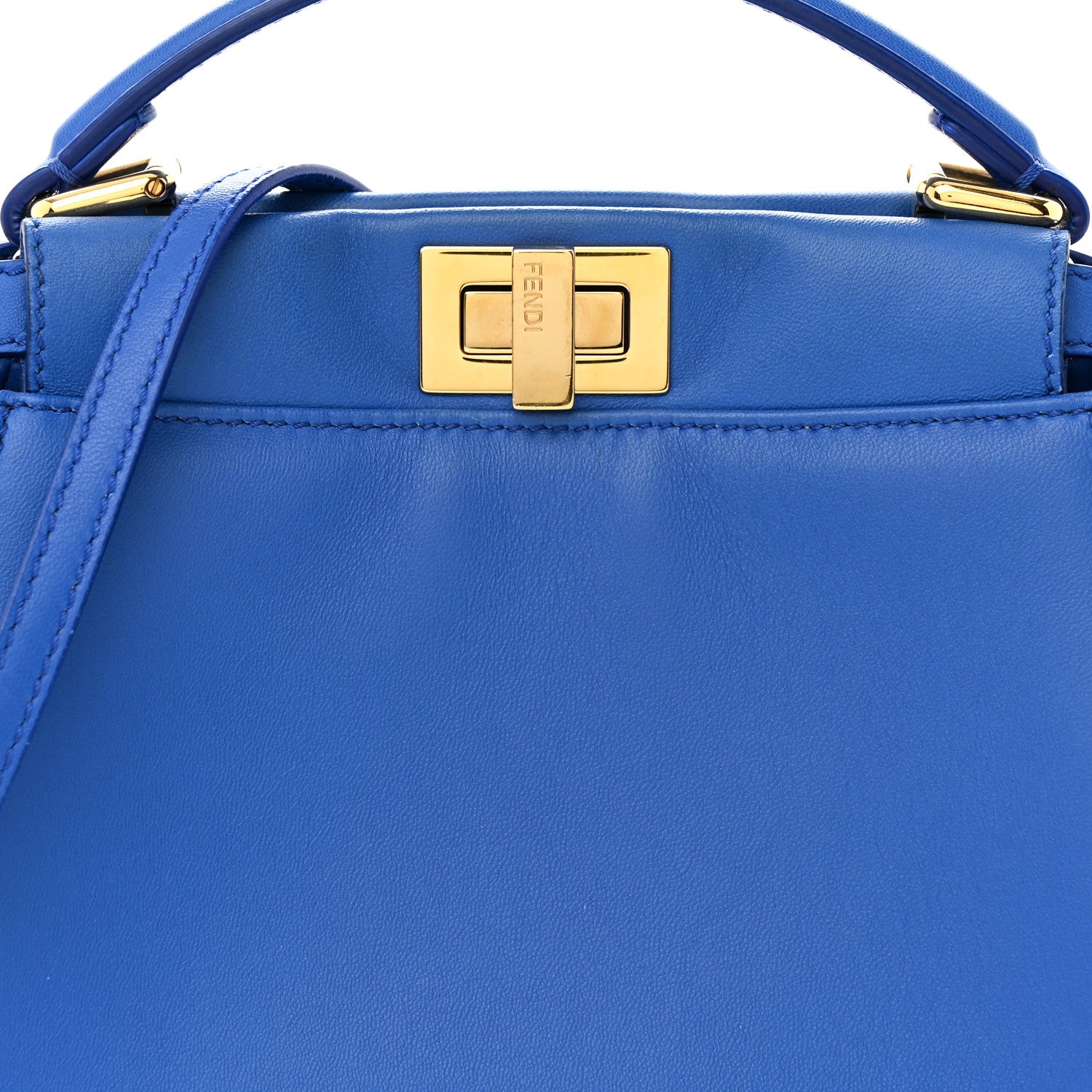 Fendi Nappa Mini Peekaboo Iconic Satchel Bleuette 8 of 12