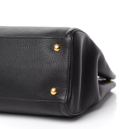 Prada Vitello Daino Large Tote Black 7 of 11