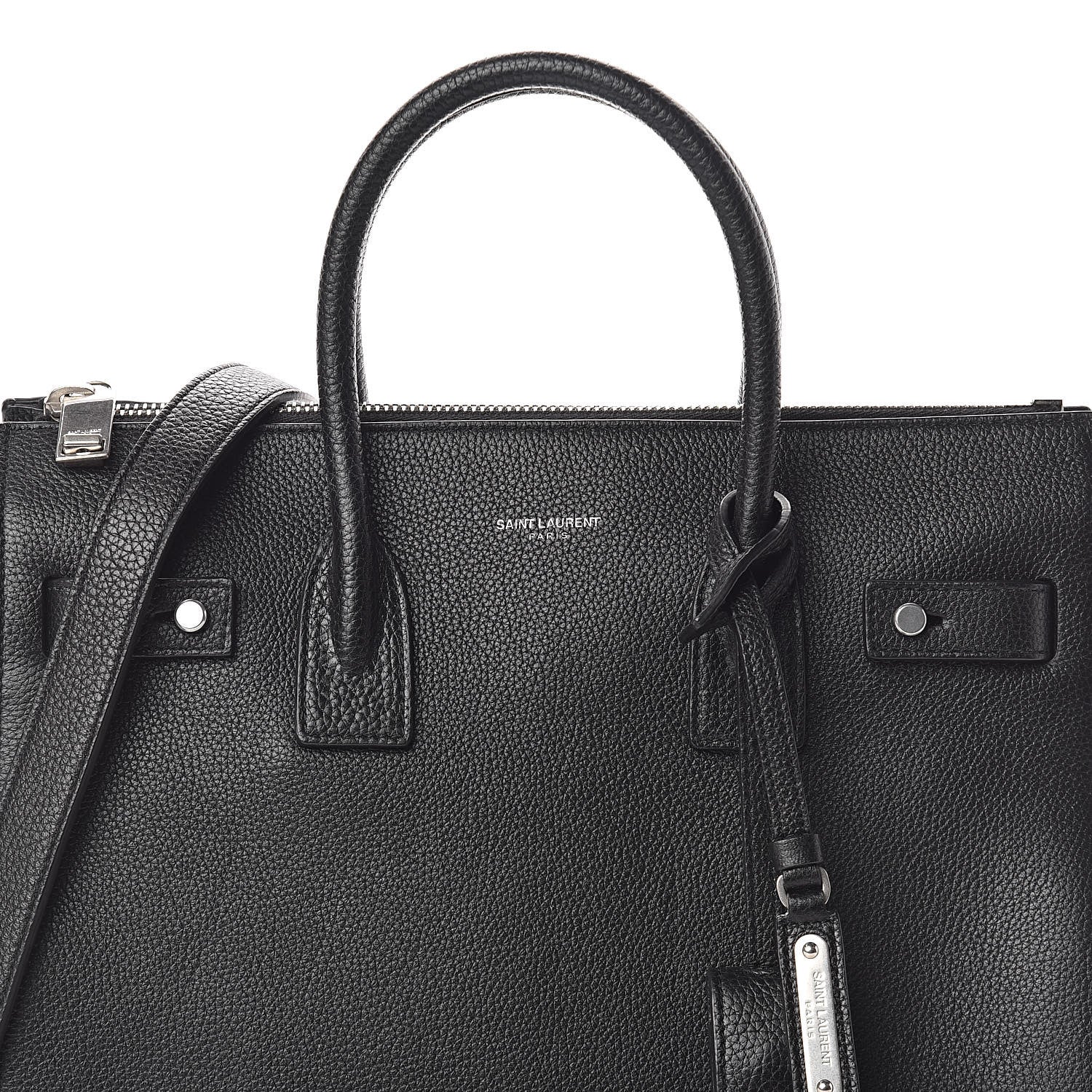 Saint Laurent Grained Calfskin Baby Supple Sac De Jour Black 7 of 9