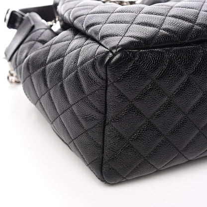 Chanel Grained Calfskin Quilted CC Chain Bucket Drawstring Bag Black 8 of 11