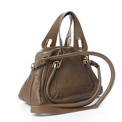 Chloe Calfskin Small Paraty Barbour Khaki 3 of 12