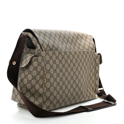 Gucci GG Plus Monogram Messenger Diaper Bag Dark Brown 4 of 12