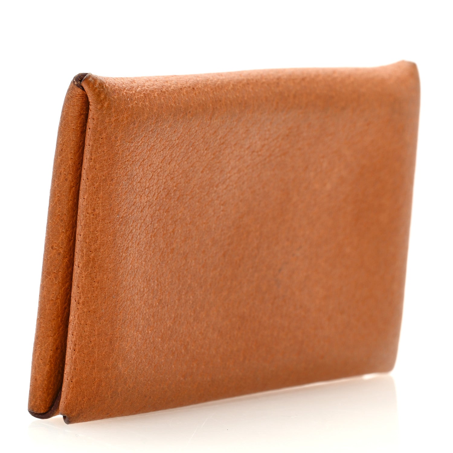 Hermes Peau Porc Calvi Card Case Toffee 3 of 6