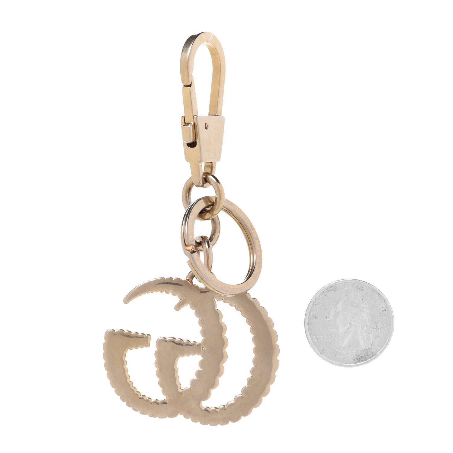 Gucci Torchon Double G Key Chain Gold 2 of 5
