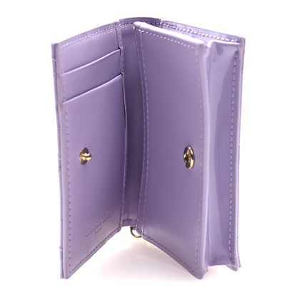Christian Dior Patent Cannage Small Lady Dior Flap Card Holder Lilac 5 of 6