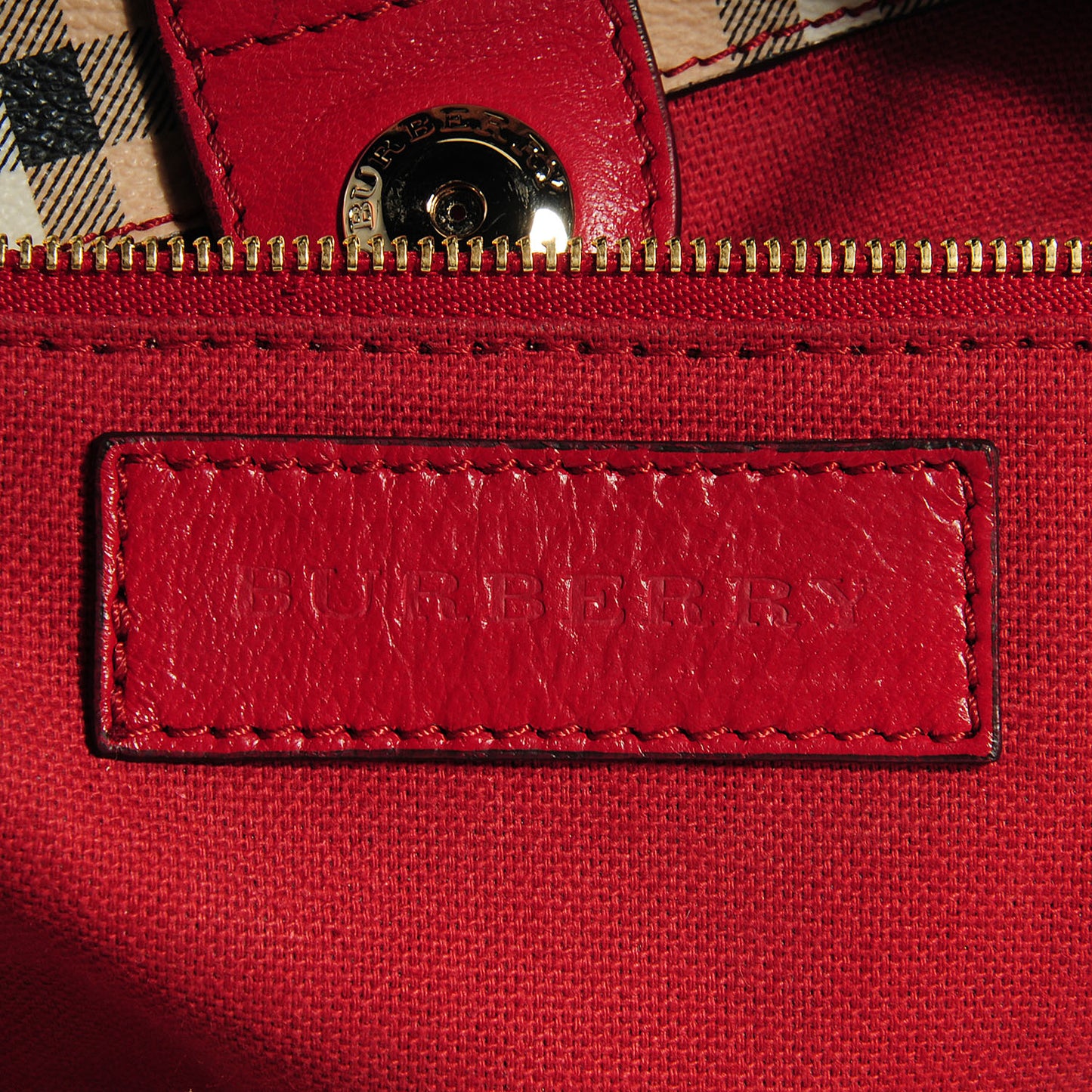 Haymarket Check Small Canterbury Tote Military Red