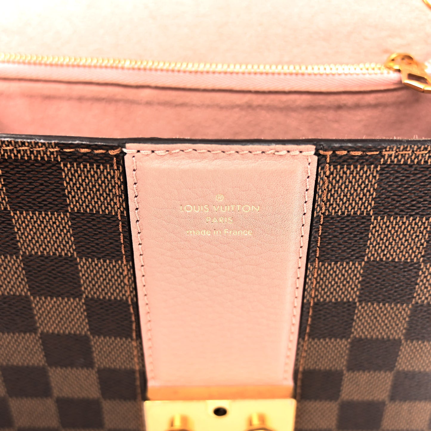 Damier Ebene Cuir Taurillon Wight Magnolia
