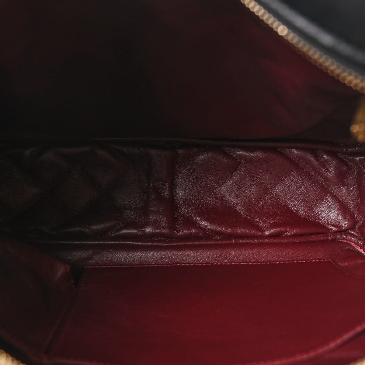 Aged Calfskin Quilted Large Reissue Camera Case Black Black