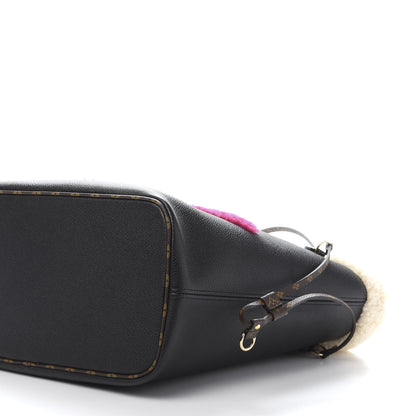Louis Vuitton Calfskin Monogram Teddy Neverfull MM Black 10 of 13