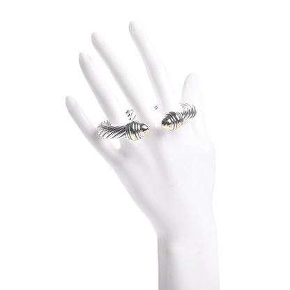 David Yurman Sterling Silver 14K Yellow Gold 10mm Cable Classics Bracelet 2 of 4