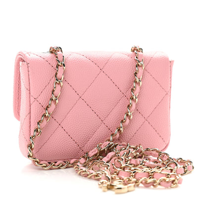 Chanel Caviar Quilted Mini Chain Belt Bag Light Pink 3 of 10
