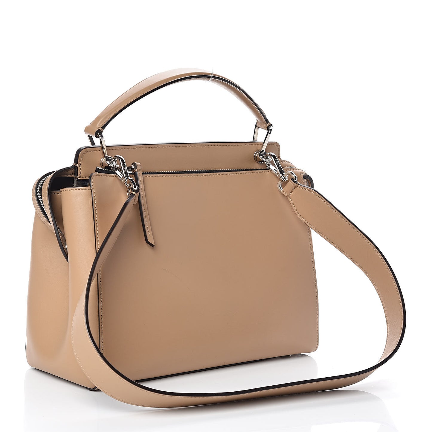 Vitello Baltico Dolce Shiny Nappa Lace Up DotCom Satchel Cuoio Ceruleo