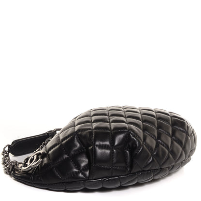 Chanel Lambskin Quilted Banane Waist Bag Fanny Pack Black 4 of 8