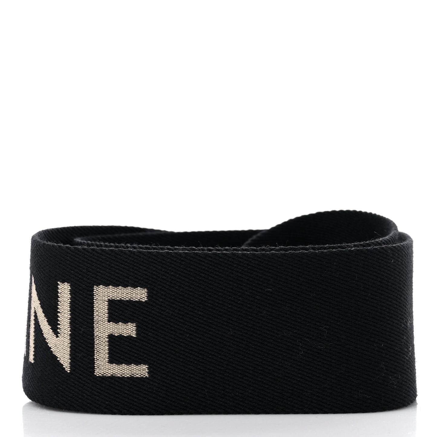 Jacquard Wool Logo Short Strap Black Beige