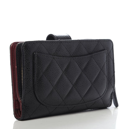 Chanel Caviar Quilted CC French Wallet Black 3 of 11