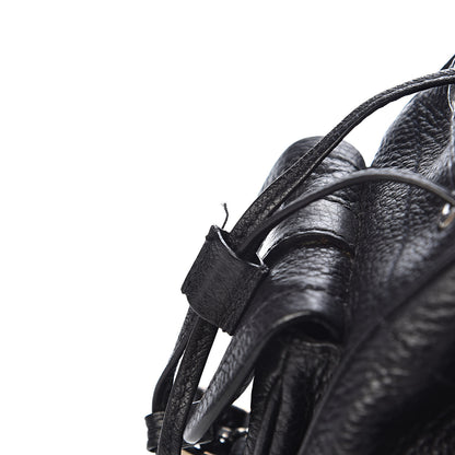 Prada Vitello Daino Drawstring Bucket Black 8 of 12
