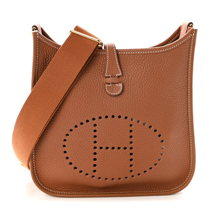Hermes Taurillon Clemence Evelyne 23 Poche III Gold 1 of 9