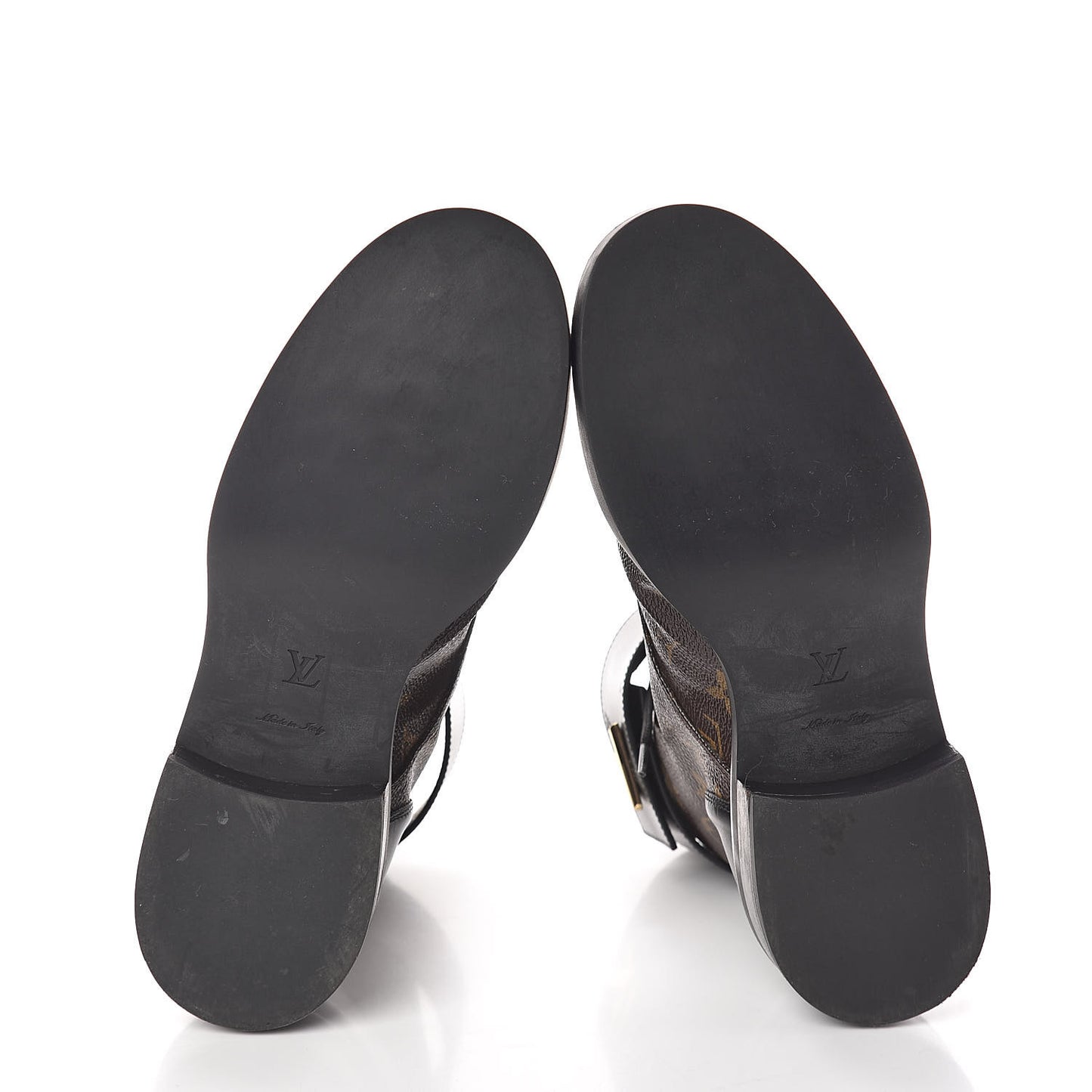 Calfskin Monogram Wonderland Flat Ranger Boots 38.5 Black