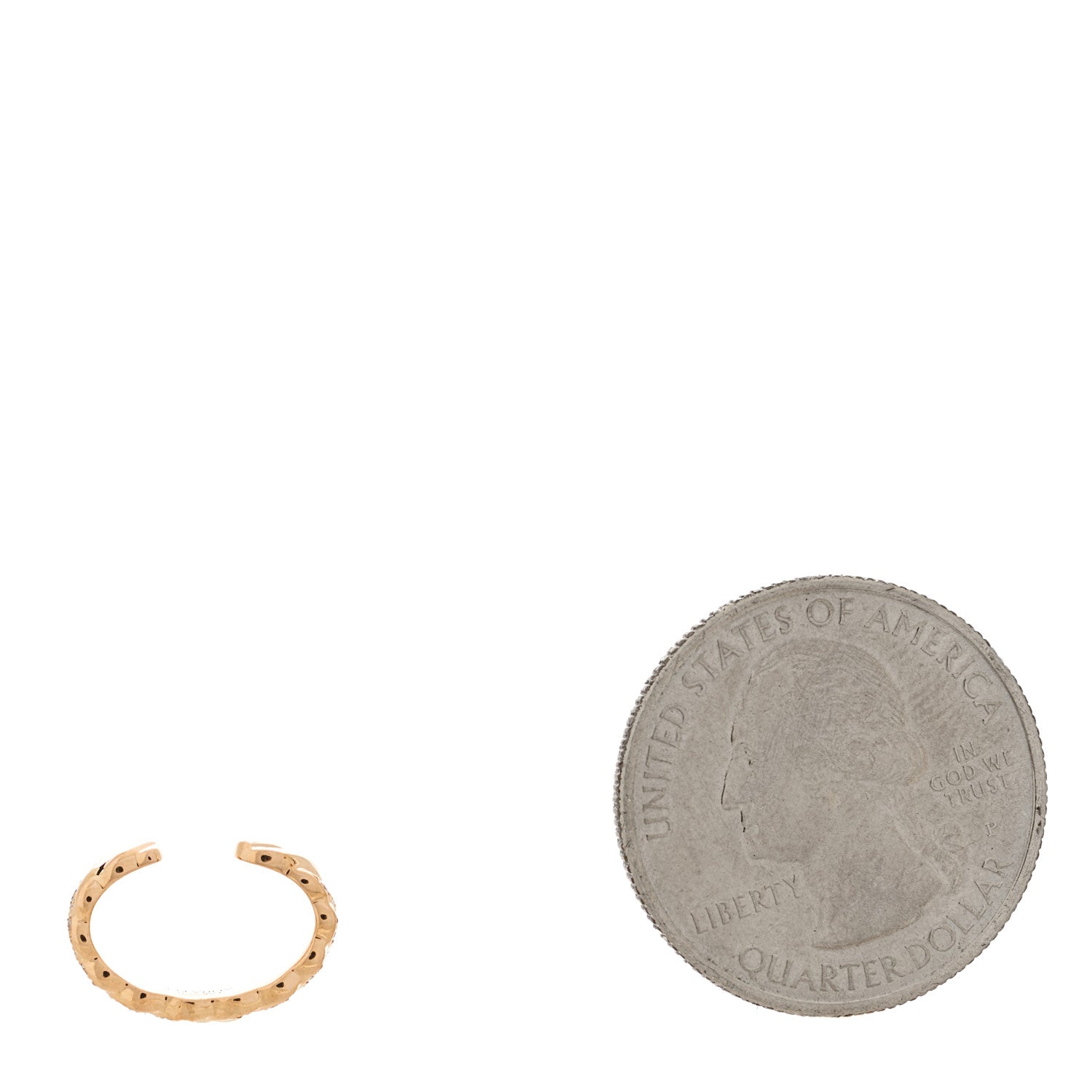 Anita Ko 18K Rose Gold Diamond Thin Braid Ear Cuff 2 of 3